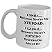 Produktbild TK.DILIGARM Step Dad Coffee Mug Stepfather Tea Cup - Funny from Step Daughter Son/Adoptive Foster Fathers Day Papa Daddy Birthday I Smile Because Youre My Stepdad I Laugh Because