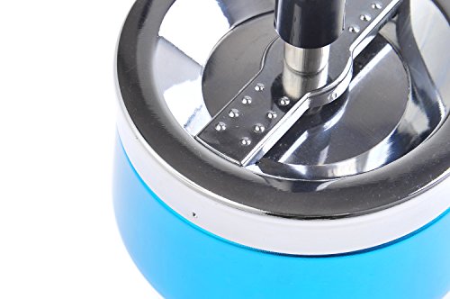 Quantum Abacus Runder Windaschenbecher / Drehaschenbecher aus Zinklegierung, blau-metallic, 9,5cm Durchmesser, Mod. 801-03 (DE) - 4