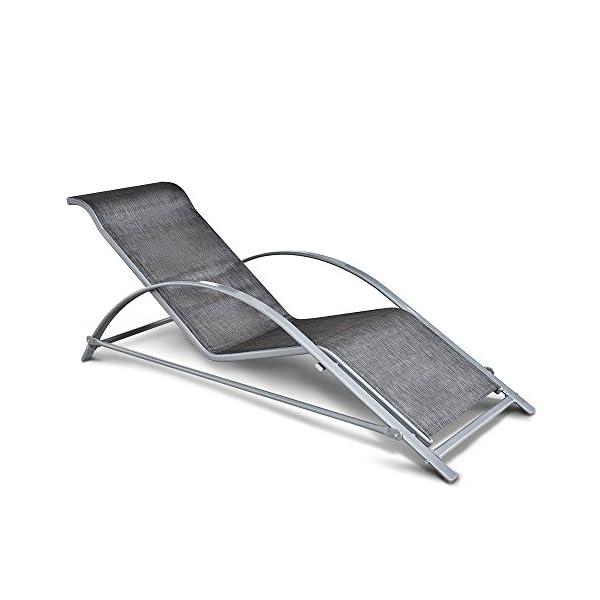 iKayaa 3PCS Patio Chaise Lounge Chair Set Furniture W/ Table Outdoor Sun Lounger Set Textilene + Iron Construction - Image 8