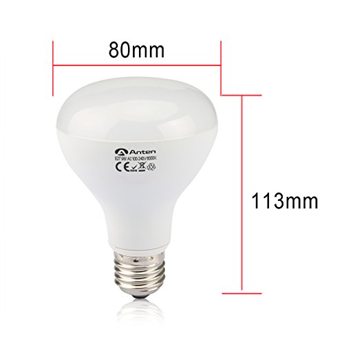 2er Anten® 10 Jahren Garantie 9W E27 R80 800LM Weiß LED Birne 2700-3200K Ersatzlampe LED-Glühbirne für Tischlampe Kronleuchter Leuchtmittel & Birne [Energieklasse A+](Weiß) - 5