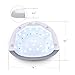 LONGKO 48W 24W UV/LED Nail Gel Curing Lamp 2-Light Manicure Dryer Fingernail Toenail Fast Drying Sun Light w/Timer Cooling Fan (White)