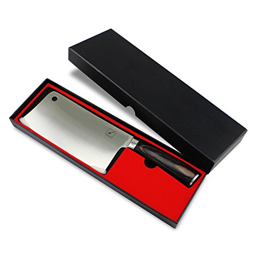 Hackmesser, Imarku 18 cm Chinesisches Kochmesser, Chefmesser aus Hochwertigem Spezialedelstahl mit Holzgriff, Hackbeil für Küchen und Haushalt - 7