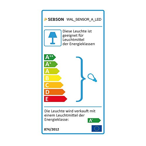 SEBSON® Aussenleuchte mit Bewegungsmelder, Wandleuchte, Edelstahl, up down, inkl. 2x GU10 LED Lampe 4W (3,5W) kaltweiß - 7