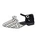 Produktbild KonJin Damen Sandalen Pumps Slingback Ballerinas Knöchelriemchen Niedriger Blockabsatz Spitz Gestreiften Bogen Knoten Retro Elegante Cover Heels Med Schuhe