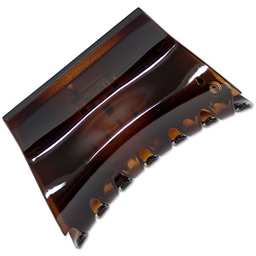 Ebuni | Modern Alice French Hair Claw Clip - Tortoiseshell (Brown)