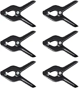 YUGAM Photography Backdrop Clips Clamps, Heavy Spring Clamp, Brackets Photo Studio, Backgrounds ( Heavy 6 Clips clamp)