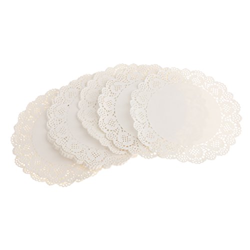 MagiDeal 100pcs Tortenspitze Torten Serviette Tortenserviette Papier Tortenpapier Spitze