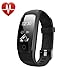 Produktbild YAMAY® Fitness Tracker mit Herzfrequenzmessung Pulsmesser Aktivitätstracker Smartwatch Bewegungs- Messung Fitness Armband Smart Armband Bluetooth Schrittzähler mit Stoppuhr/Wettervorhersage /14 Trainingsmodis/Anrufe/SMS/SNS/ Alarm bei Bewegungsmangel für Android und iOS Smartphones