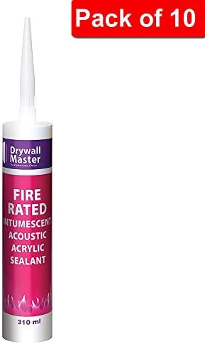 Drywall Master Fire Rated Intumescent Acoustic Sealant DM310FR White 310ml (Pack of 10)