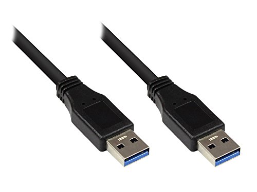 Anschlusskabel USB 3.0 Stecker A an Stecker A, 1,8m, schwarz, Good Connections®