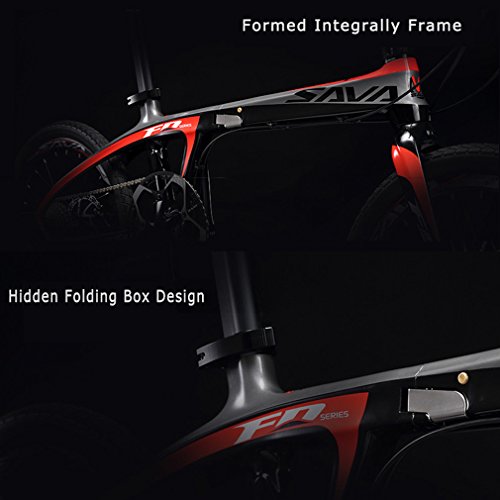 SAVA 20″ Kohlefaser Die Klappfahrräder Mini Compact City Bicycle SHIMANO 3000 9 Gang - 5