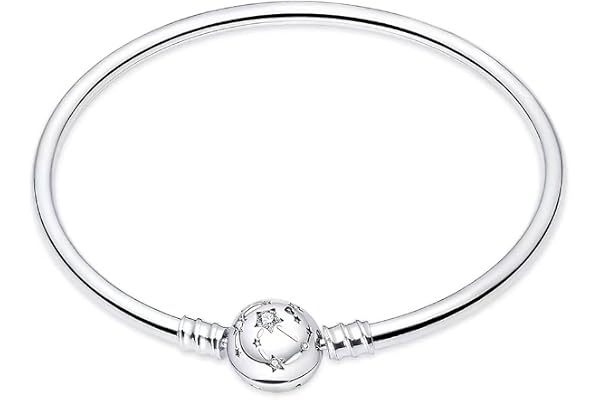 HappyStar Bracelet en argent 925 pour charms, Bracelets Pour Femme,Compatible avec les Pandora Charms,Cadeau de fête des mères, cadeau pour femmes.