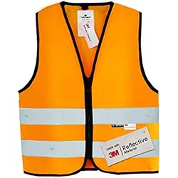 Salzmann 3M Gilet de sécurité pour Enfants, fabriqué avec du Ruban réfléchissant 3M, Orange S