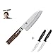 Produktbild Kai Santokumesser 14 cm Shun Premier TDM-1727 plus 2 x SCHARFsinnig Pizza- und Steakmesser ultra-sägescharf