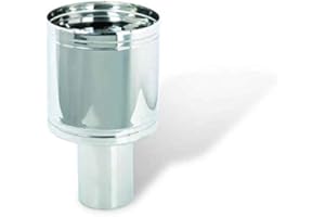 ARMAR TRADING LTD Stainless Steel Cowl 150mm Stove Chimney Liner Cover Rain Protector Pipe Cap Ducting Wood Burner Pot Woolper (150mm)