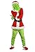 Produktbild Mesky Grinch Cosplay Kostüm Halloween und Christmas Costume 6er Set Unisex Outfit Film Zubehör Suit 2 Farben Leich, Bequem, Atmungsaktiv Jacke+Hosen+Gürtel+Handschuhe+Mütze+Fußholster