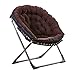 Produktbild JHUEN Liegestühle Moon Chair Gepolsterte Campingstühle Outdoor Freizeithocker Faltbar Tragbar | Sommer Angelstuhl mit Kissen | Wohnzimmer Balkon Garten Terrasse Strand, max. 200kg