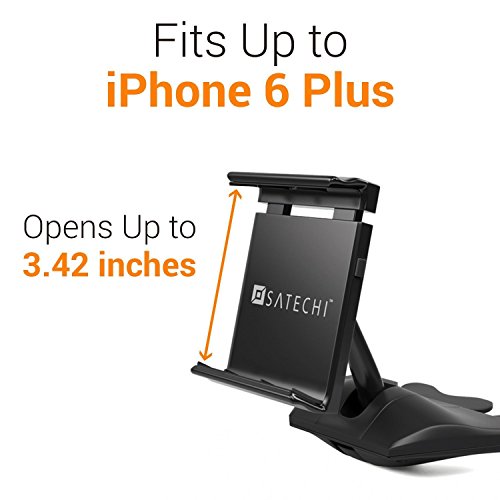 Satechi Supporto Universale Smartphone per Lettore CD Auto per iPhone 7 Plus, 7, 6 Plus, 6, 5S, 5C, 5, 4S, 4, Samsung Galaxy S5, Note 3, Nexus 5, S, HTC One X, S, Motorola Droid Razr HD, Maxx, Nokia Lumia 920, LG Optimus G