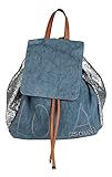 Medidas: Cartera de mujer con estilo moderno y actual, denim. Las medidas de la mochila son 37 (alto) x 33 (largo) x 15 (ancho) cms. Perfecta si buscas una mochila mediana o grande. Puedes llevar en ella todo lo que necesitas para tu día a día (tablet, monedero, llaves, móvil, ipad e incluso un neceser)