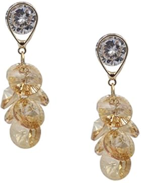 Totoroforet Swarovski Elements Ohrhänger in Form von Trauben, Champagnerfarben