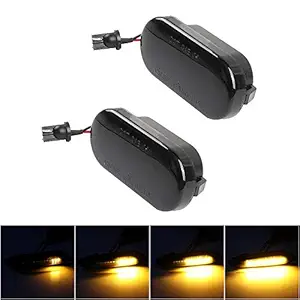 Honelife D12 2pcs Dynamic LED Side Marker Turn Signal Light Blinker Light Compatible with VW Golf/Passat/Polo/Sharan