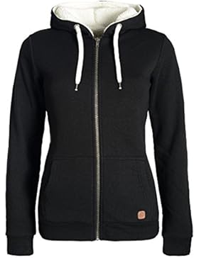 DESIRES Derby Pile Damen Sweatjacke Zip Hoodie Kapuzenjacke Teddyfutter