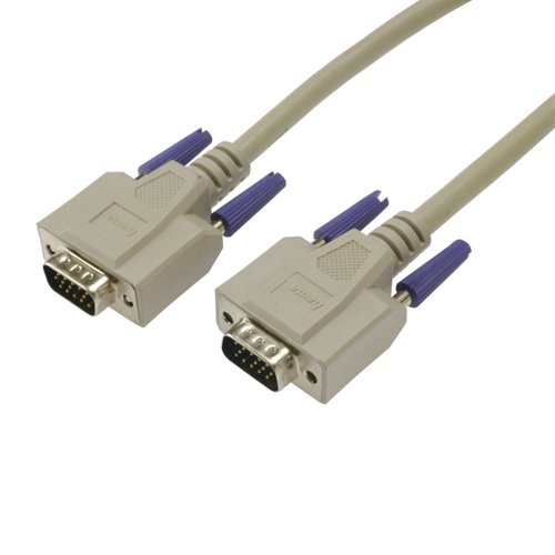 Hama VGA-Monitorkabel (15-polig, 2 Sub-D-15HD-Stecker), Grau grau 3 m
