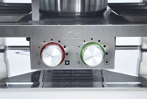 Solis Raclette, Tischgrill und/ oder Fleischfondue, 8 Personen, Edelstahl, Combi-Grill 3 in 1 Typ 796 - 2