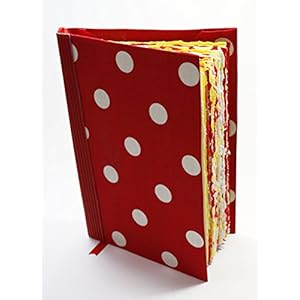 Notizbuch oder Skizzenbuch | Punke rot retro | Stoff