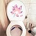 Produktbild Toilettenaufkleber Rosa Lila Cartoon Lotus Frische Wc Toilettensitz Aufkleber Schlafzimmer Wanddekor (1 Beutel / 2 SäTze) 19,8 * 20,7 Cm
