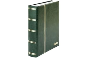 LINDNER Das Original Classeur Elegant pour Timbres avec 60 Pages Blanches, 230 x 305 mm, Vert