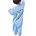 Produktbild OVERDOSE Neugeborene Kinder Baby Jungen Mädchen Druck Strampler Overall Jumpsuit Outfits Romper Kleidung (0-6 Monate, A-Blue)