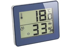 TFA 30.5027 Digital Thermometer Hygrometer Ultra Flat (Blue)