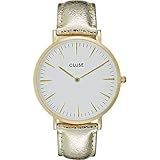 Cluse Unisex Erwachsene Digital Quarz Uhr mit Leder Armband CL18421