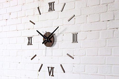Modern DIY Large Frameless Kitchen Wall Clock 3D Stickers Home Office Decor Gift Sucastle European style 14 inches