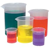 Lab Plastik Beher &Ouml;l&ccedil;&uuml; Kabı 50 ml