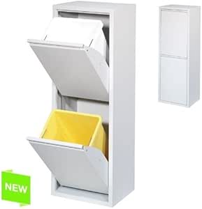 Mülleimer Mülltrennung Möbel Schrank 2 Dpts 25X33X94 CM: Amazon.de