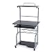 Produktbild VASAGLE Schreibtisch Computertisch PC Tisch mit Bremsen Ausgestatteten Rollen und Leichtgängiger Tastaturauszug, Erleichtert die Montage Bürotisch für Hause Office 129 x 70 x 48 cm Schwarz LCD818B