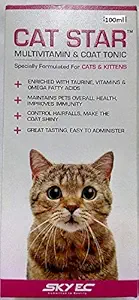 SKY EC Cat Star Multivitamin Syrup for Cats - 100 ml by Jolly and Cutie Pets