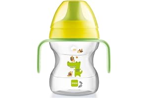 MAM Learn To Drink Cup med avtagbara handtag och hällpip, från 6 månader, 190 ml, neutral