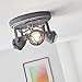 Price comparison product image Vintage LED Spotrondell / ceiling light in Industrial Used-Look, 3x 4W GU10 LED incl., 3x 350 Lumen, 3000K warm white, metal, grey concrete