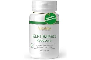 ‎VITALITY NUTRITIONALS GLP-1 Balance Reducose Kapseln - 60 Stück | Stoffwechsel & Gewichtsmanagement | Mit Berberin, Maulbeerblatt-Extrakt & Chrom | Vitality Nutritionals
