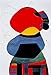 Produktbild Artland Poster Kunstdruck aufgezogen auf Holz-Platte Wand-Bild Joan Miró Frau in drei Ebenen umgeben von Vögeln in der Nacht Menschen Frau Malerei Bunt 69 x 46 x 1,2 cm A1NB