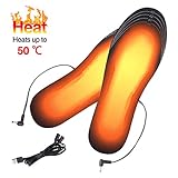 Slimerence Semelles Chauffantes USB Rechargeable Lavable Gratuite pour Hommes Et Femmes Chasse Hiver Ski Pêche Randonnée