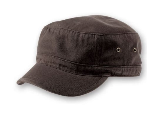 URB-5 Army Cap Fidel Castro Military Fullcap Cuba Mütze Kappe Cappy Urban Damencap Herrencap Herrenmütze Damenmütze Mützen Kappen braun L XL