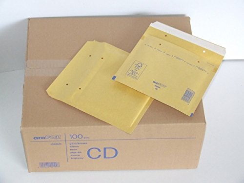 Preisvergleich Produktbild 100 St. Luftpolster-Versandtasche DVD / CD- Größe 175x165mm