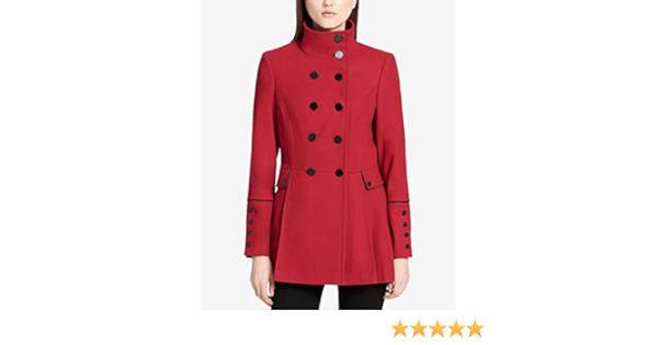 red skirted peacoat