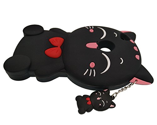 Huawei P8 Lite 2017 Funda  BENKER Anti-Ara  azos y Anti-Choque Im  genes de Dibujos Animados en 3D de Alta Calidad de Silicona Carcasa de Telefono - Gato Negro