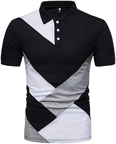 Mens T Shirts,Mens Shirts Short Sleeve,Mens Shirts Casual,Mens Tops,Men Shirt New Look,Moonuy Men Casual Slim Zipper Short Sleeve Fashion Personality T Shirt Top Blouse (L, Black-3)