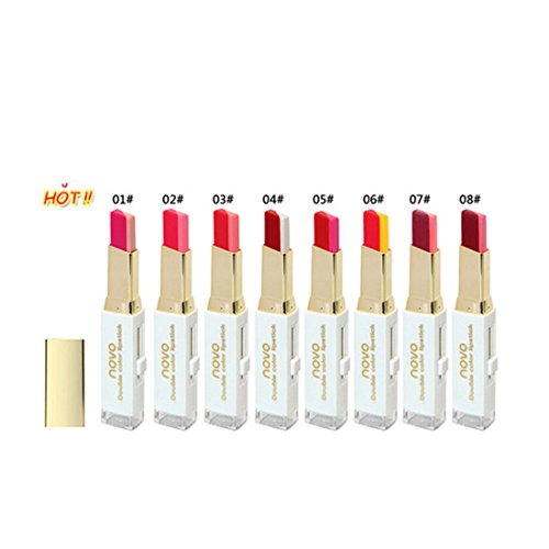 VWH Doppelfarben langlebige Matte Lipgloss Lippenstift Kosmetik - 4